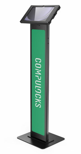 GALAXY TAB A9+ APEX ENCLOSURE - BRANDABLE FLOOR STAND - BLACK