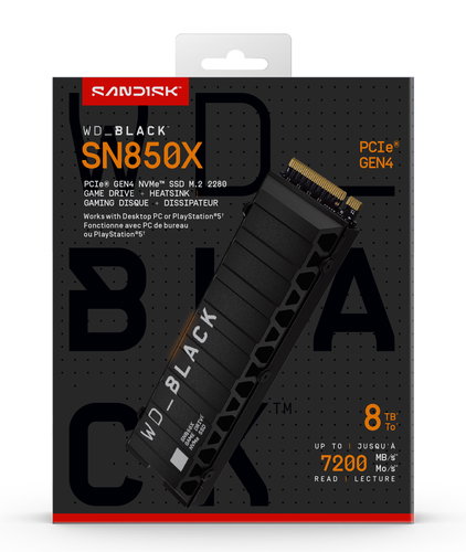 WD BLACK SN850X 8TB SSD H/S - HEATSINK