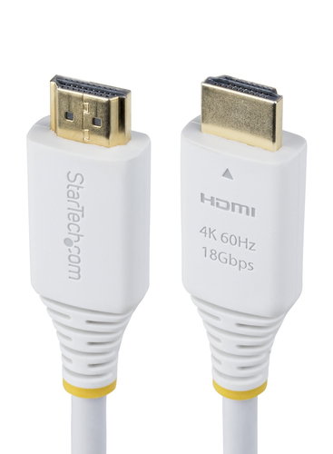 1.8M PREMIUM HDMI CABLE WHITE - 6FT WHITE HDMI CORD/4K 60HZ/HDR1