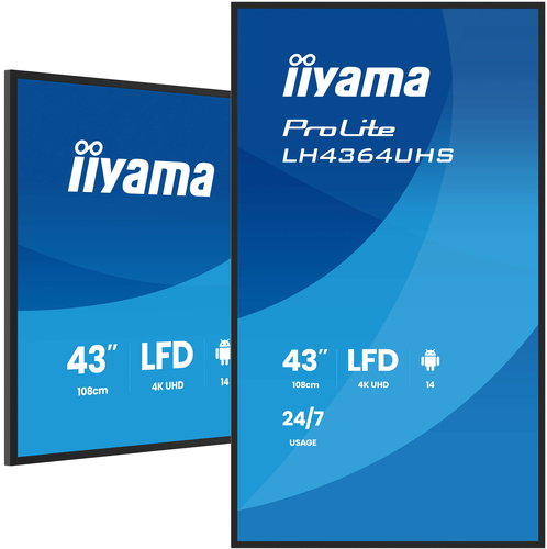 LH4364UHS-B1AG 43 IN LCD UHD - 6.5MS 24/7 65MS 500CD/M 4000:1 S