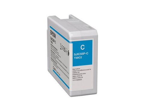 SJIC55(C): INK CARTRIDGE FOR - COLORWORKS CW-D6500/D6000 (CYAN)