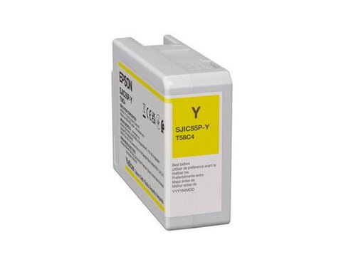 SJIC55(Y): INK CARTRIDGE FOR - COLORWORKS CW-D6500/D6000 (YELLO