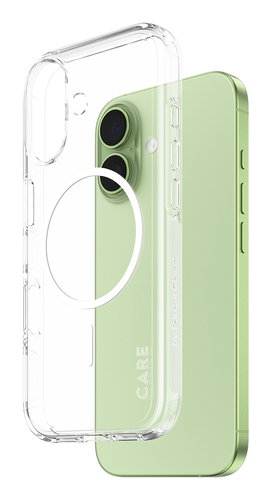 CARE BY FLAGSHIP CASE TRANSPARE - W. WHITE MAGSAFE IPHONE 17