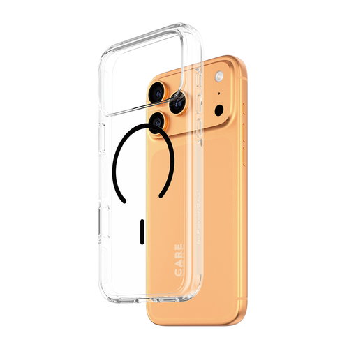 CARE BY FLAGSHIP CASE TRANSPARE - EXPLORER W. BLACK MAGSAFE IPHONE