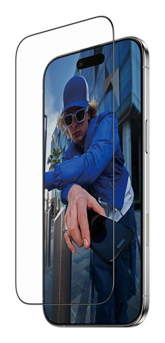 SCREEN PROTECTOR W. BLACK FRAME - AIR ULTRA-WIDE FIT W. FASTFIT IN