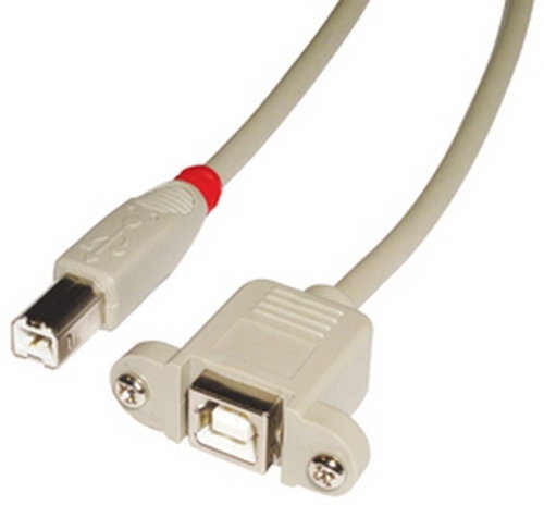 USB 2.0 VERLNGERUNGSKAB - EL TYP B/B HELLGRAU 1M