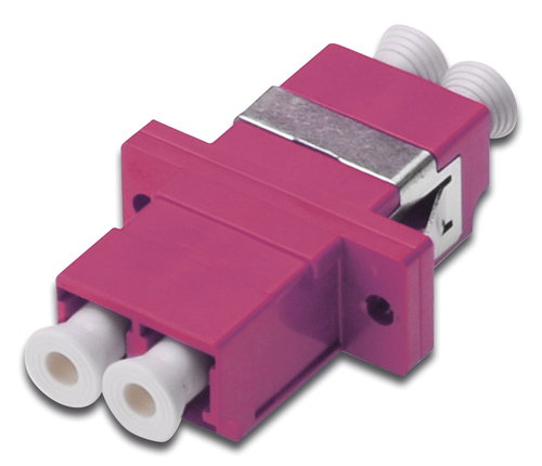 FO COUPLER DUPLEX LC TO LC - MM OM4 VIOLET CERAMIC SLEEVE