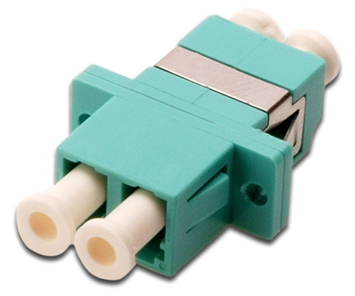 FO COUPLER DUPLEX LC TO LC - MM OM3 AQUA CERAMIC SLEEVE
