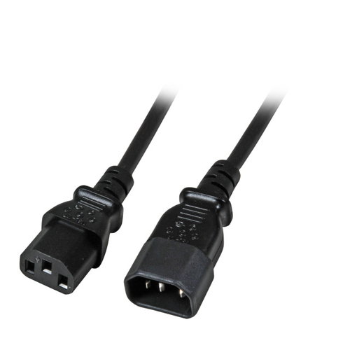 1M POWER CORD C13-C14 - BK - EXTENSION F/M 3 X 0.75MM