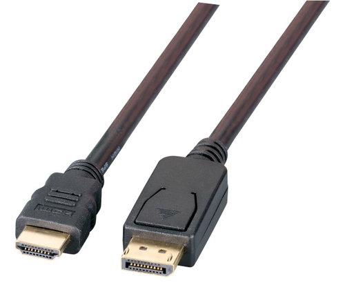 2M DP HDMI CABLE M-M BLACK - M/M GOLD FULL HD