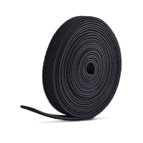 228M KLETTBANDROLLE SCHWARZ - LOOP CABLE TIE - 0.5IN WIDE