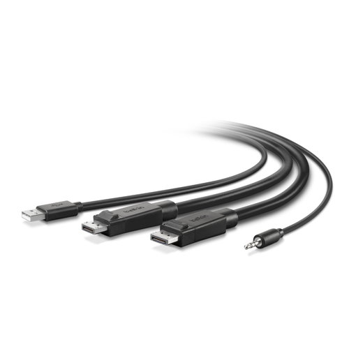 KVM DUAL DISPLAYPORT CABLE SET - FOR F1DN104W-3EA/ 3.0M TAA