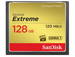 CF CARD 128GB EXTREME - 120MB/S - 85MB/S WRITE