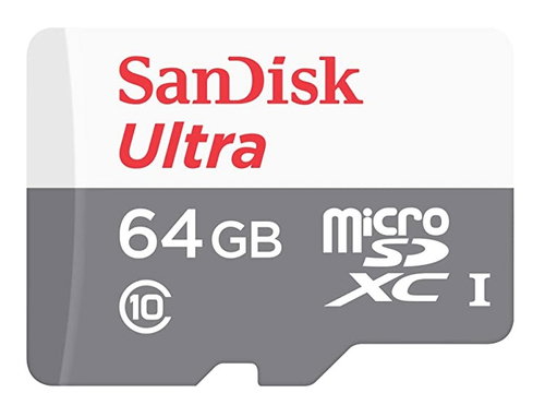 64GB SANDISK ULTRA MICROSDXC - 100MB/S CLASS 10 UHS-I