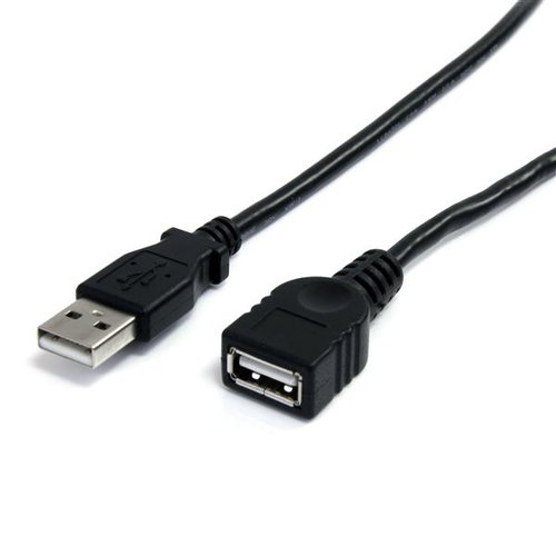10FT BLACK USB 2.0 EXTENSION - CABLE A TO A - M/F