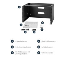 6U 12IN WALL MOUNTING BRACKET - .
