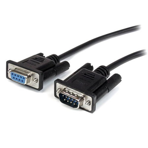 1M BLACK DB9 SERIAL CABLE M/F - .