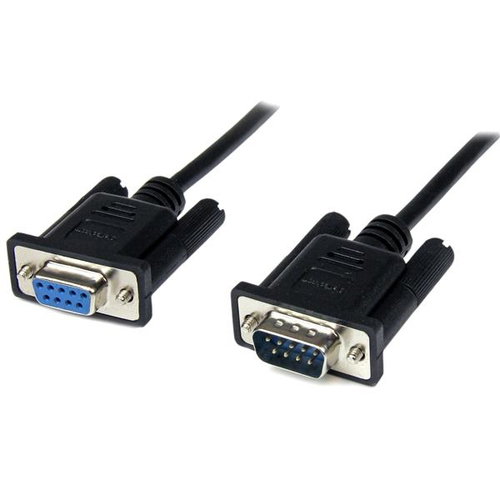 2M BLACK DB9 NULL MODEM CABLE - .