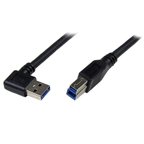 1M USB 3 CABLE RIGHT ANGLE BK - .
