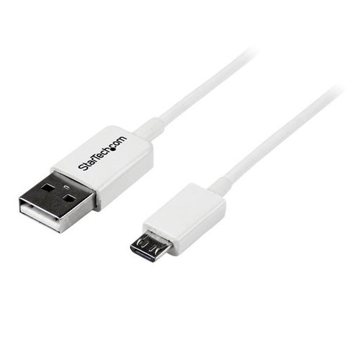 0.5M WHITE USB MICRO USB CBL - .