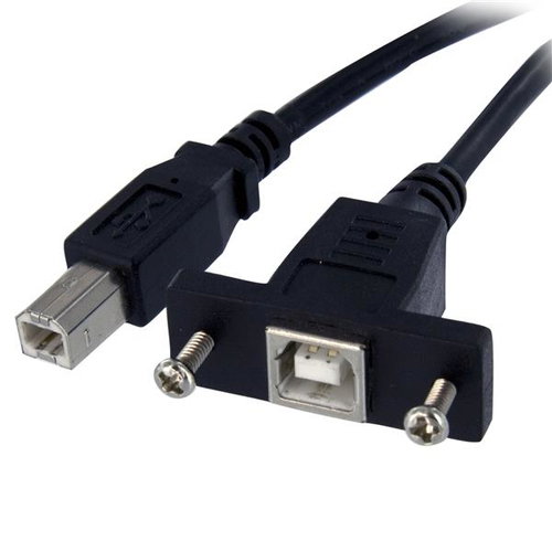 3FT PANEL MOUNT USB CABLE B-B - .