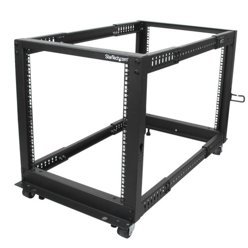 12U SERVER RACK - OPEN FRAME - ADJUSTABLE DEPTH 4 POST RACK