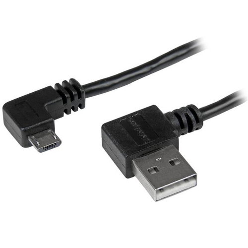 6FT RIGHT ANGLE MICRO-USB CBL - M/M WITH RIGHT ANGLE CONNECTORS