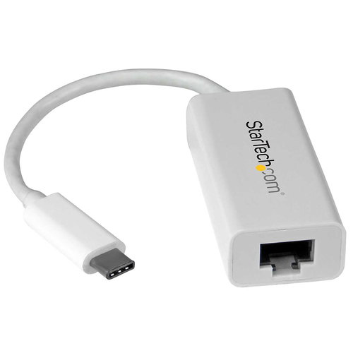 USB-C TO GIGABIT ADAPTER - W NATIVE DRIVER SUPPORT WHITE