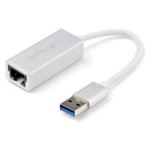 USB 3.0 NETWORK ADAPTER-SILVER - ALUMINUM DESIGN SILVER FINISH