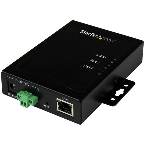 2 PORT SERIAL DEVICE SERVER - - MOUNTABLE AND METAL SERIAL-TO-IP