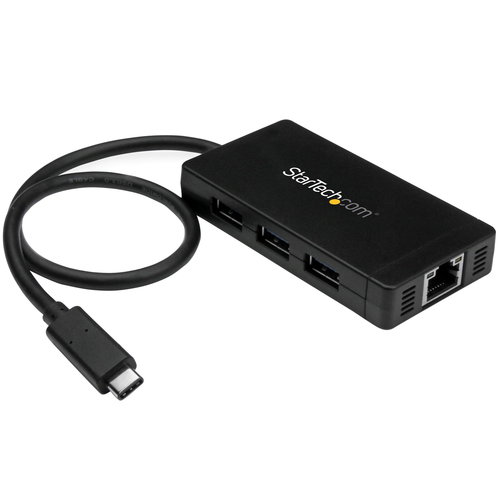 3PT USB 3.0 HUB - USB-C + GBE - HOST CONNECTOR-USB TYPE-C HUB