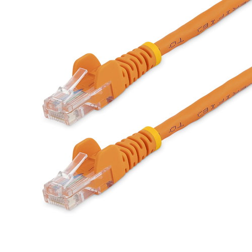 0.5M ORANGE CAT5E PATCH CABLE - SNAGLESS ETHERNET CABLE - UTP