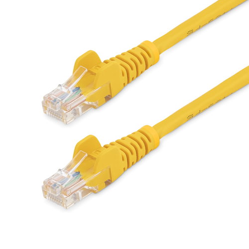 5M YELLOW CAT5E PATCH CABLE - SNAGLESS ETHERNET CABLE - UTP