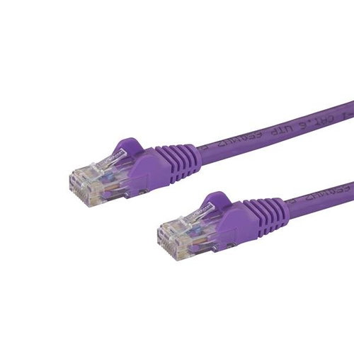 0.5M PURPLE CAT6 PATCH CABLE - SNAGLESS ETHERNET CABLE - UTP
