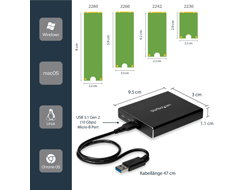 HDD DRIVE ENCLOSURE DUAL-SLOT - MAX. 2TB M.2 (NGFF. B-KEY) RAID