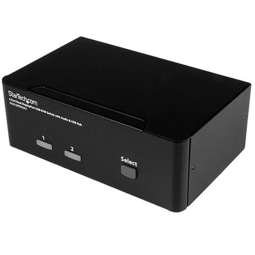 KVM SWITCH 2-PORTS - DISPLAYPORT COMPUTERS + MONITORS