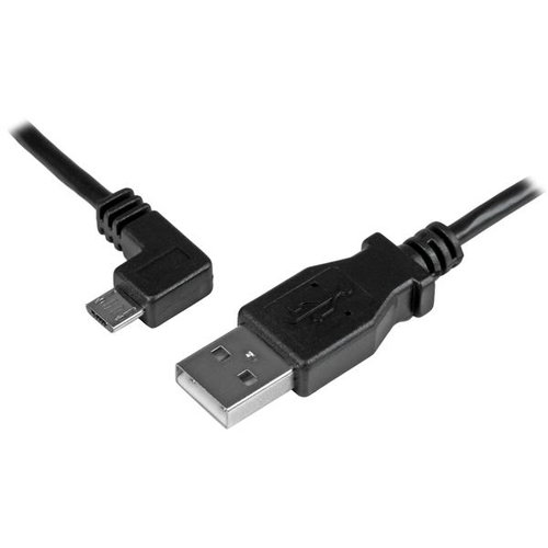0.5M ANGLED MICRO USB CABLE - CHARGE + SYNC CABLE - 24 AWG