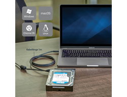 ADAPTER CABLE USB-C TO SATA - 1M F. 2.5IN/3.5IN SATA HDD
