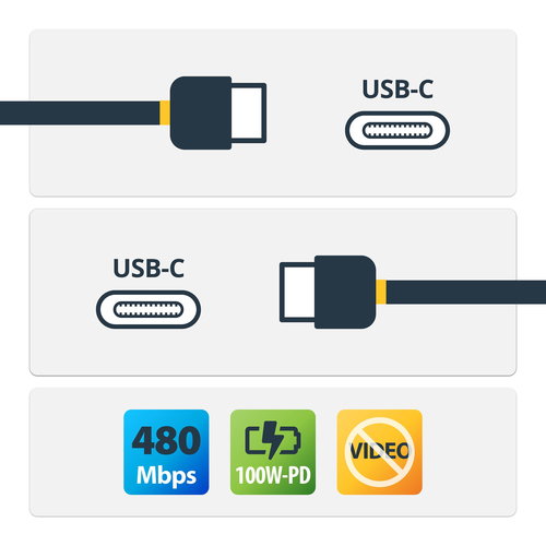 2M 6FT USB C CABLE W/ 5A PD - .