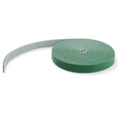 HOOK AND LOOP ROLL 25FT. - - GREEN - RESUABLE