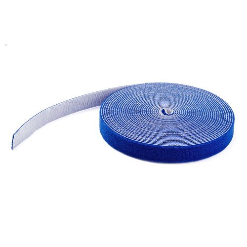 HOOK AND LOOP ROLL 50FT. - - BLUE - RESUABLE