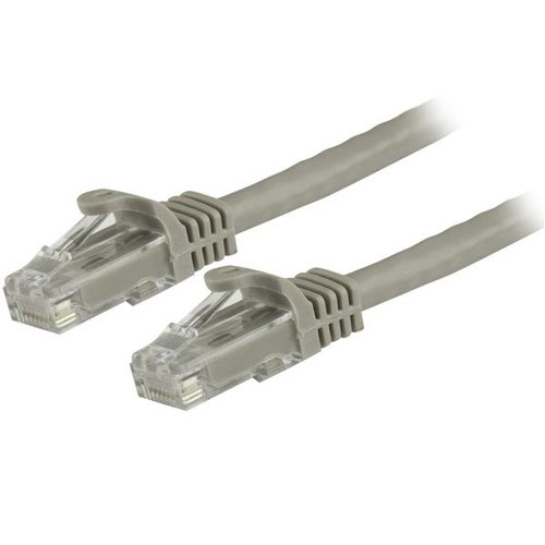 1.5 M CAT6 CABLE - GREY - SNAGLESS - 24 AWG COPPER WIRE