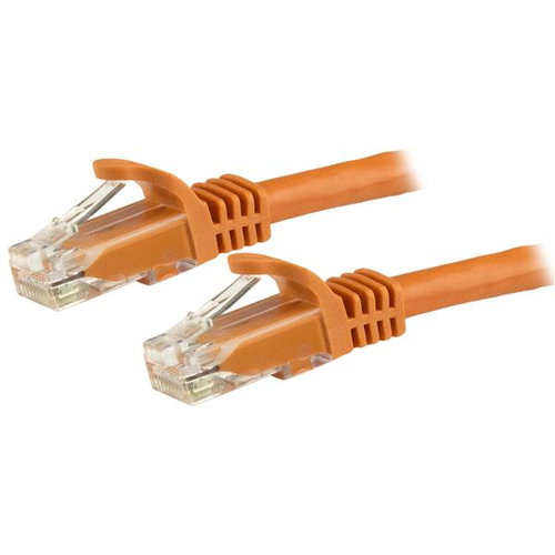 1.5 M CAT6 CABLE - ORANGE - SNAGLESS - 24 AWG COPPER WIRE