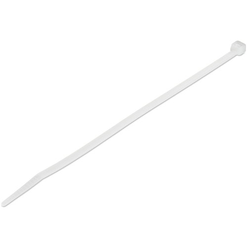 100 PACK 8 CABLE TIES -WHITE - NYLON ZIP TIE WRAPS UL TAA