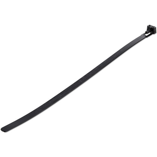 100 PACK OF RESEALABLE ZIP TIE - 10 BLACK