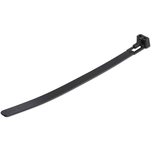 100 PACK OF RESEALABLE ZIP TIE - 6 BLACK