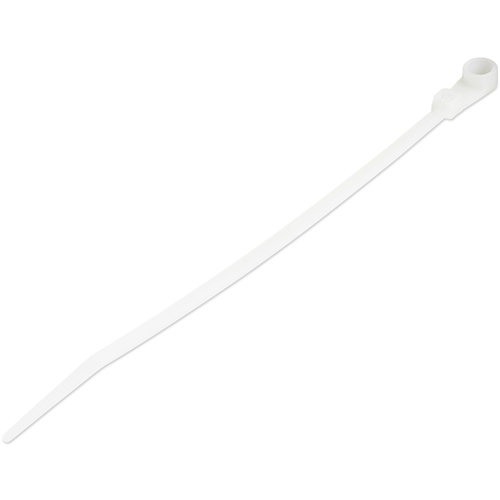 100 PACK OF PLASTIC ZIP TIES - WITH SCREW HOLE 6