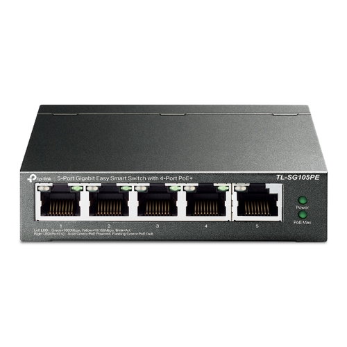 5-PORT GIGAB EASY SMART SWITCH - WITH 4-PORT POE+