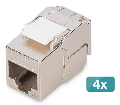 CAT 6A COMPACT KEYSTONEMODUL 4X - SHIELDED TOOL-FREE CONNECTION