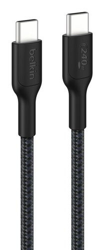 BELKIN BOOST CHARGE 240W GEFLOC - USB-C USB-C-KABEL 2M SCHWARZ